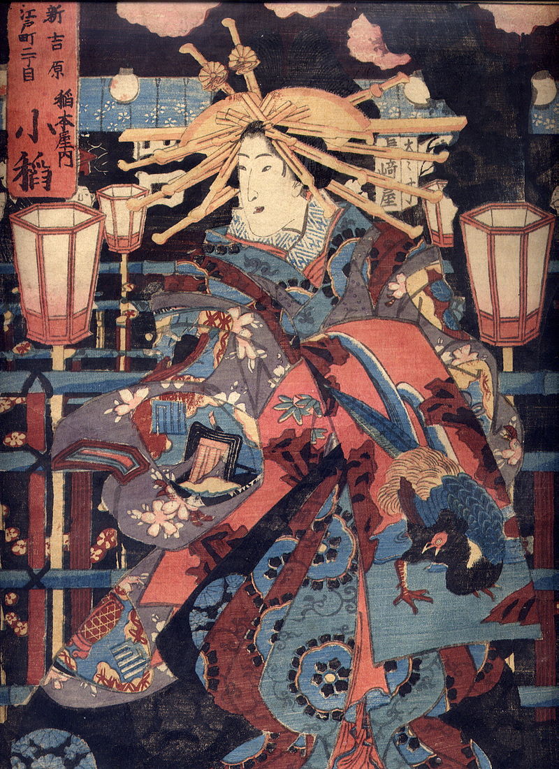 Een ukiyo-e  (soort van houtsnede) van een kabukiacteur