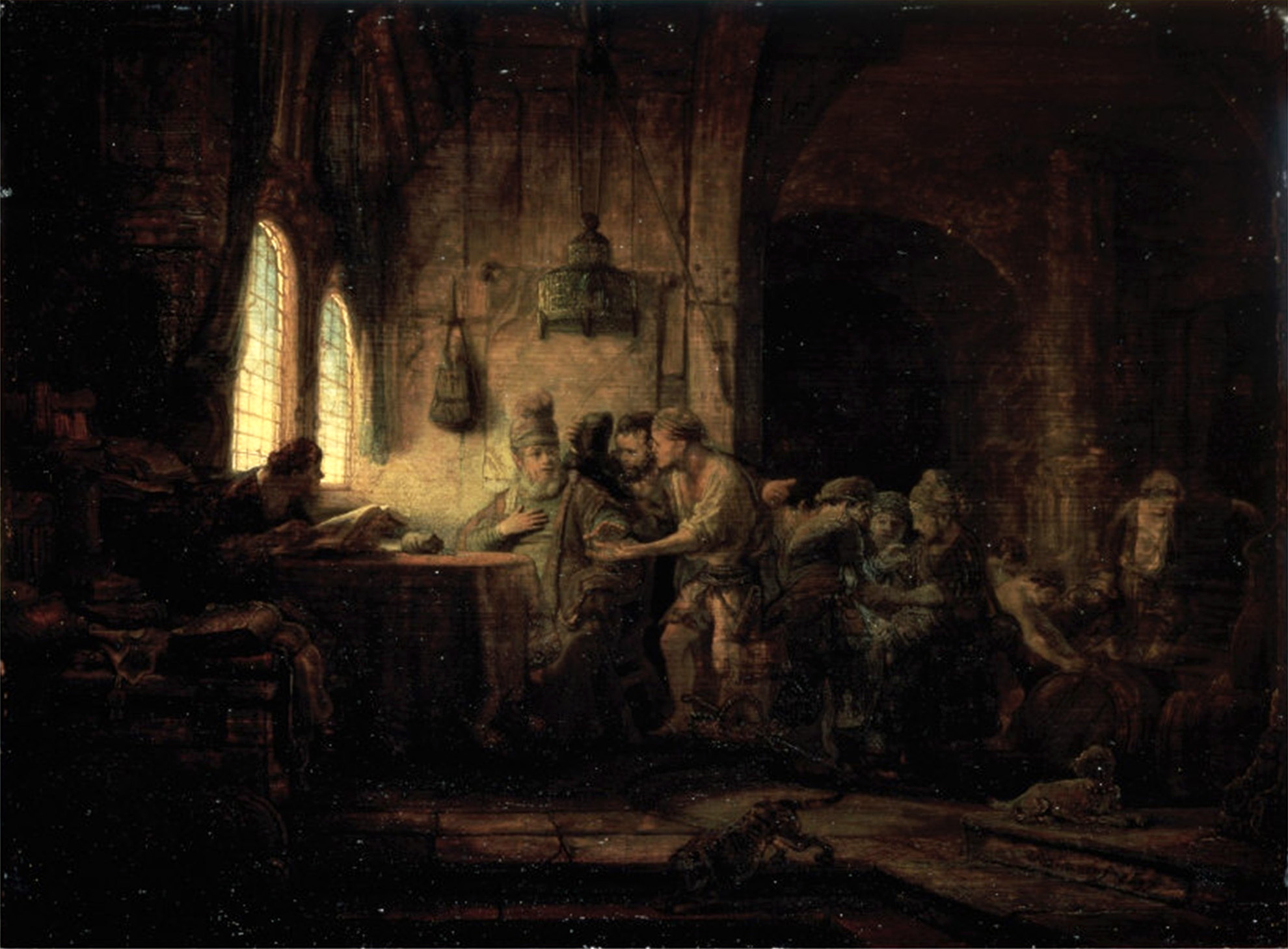 De gelijkenis van de arbeiders in de wijngaard, 1637, door Rembrandt van Rijn als een kunstafdruk / Bron: Wikimedia Commons
