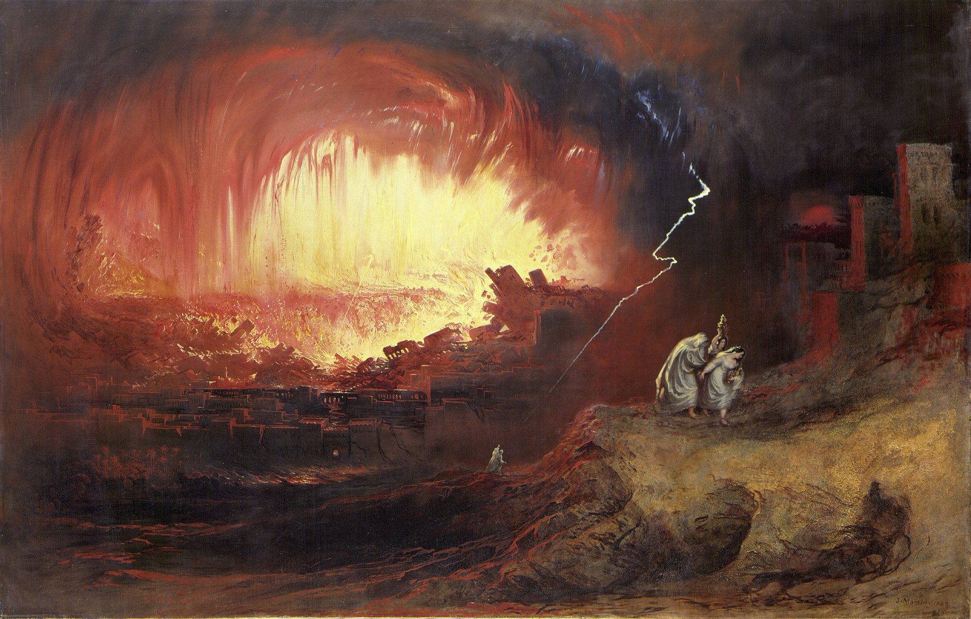 John Martin, 'De Verwoesting van Sodom en Gomorra', 1852