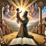 Afbeelding die het bijbelse concept van besnijdenis illustreert als het verbond tussen de natie Israël en Jahweh, voor het eerst aangegaan met Abraham