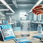 ORS is een mengsel van zouten en druivensuiker om op te lossen in water