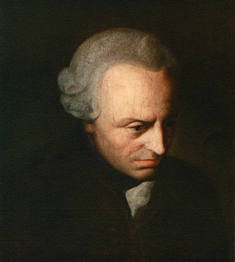 Portret van Immanuel Kant, achttiende-eeuwse Duitse filosoof, bekend om zijn kritiek op de rede en zijn invloed op de moderne kennistheorie
