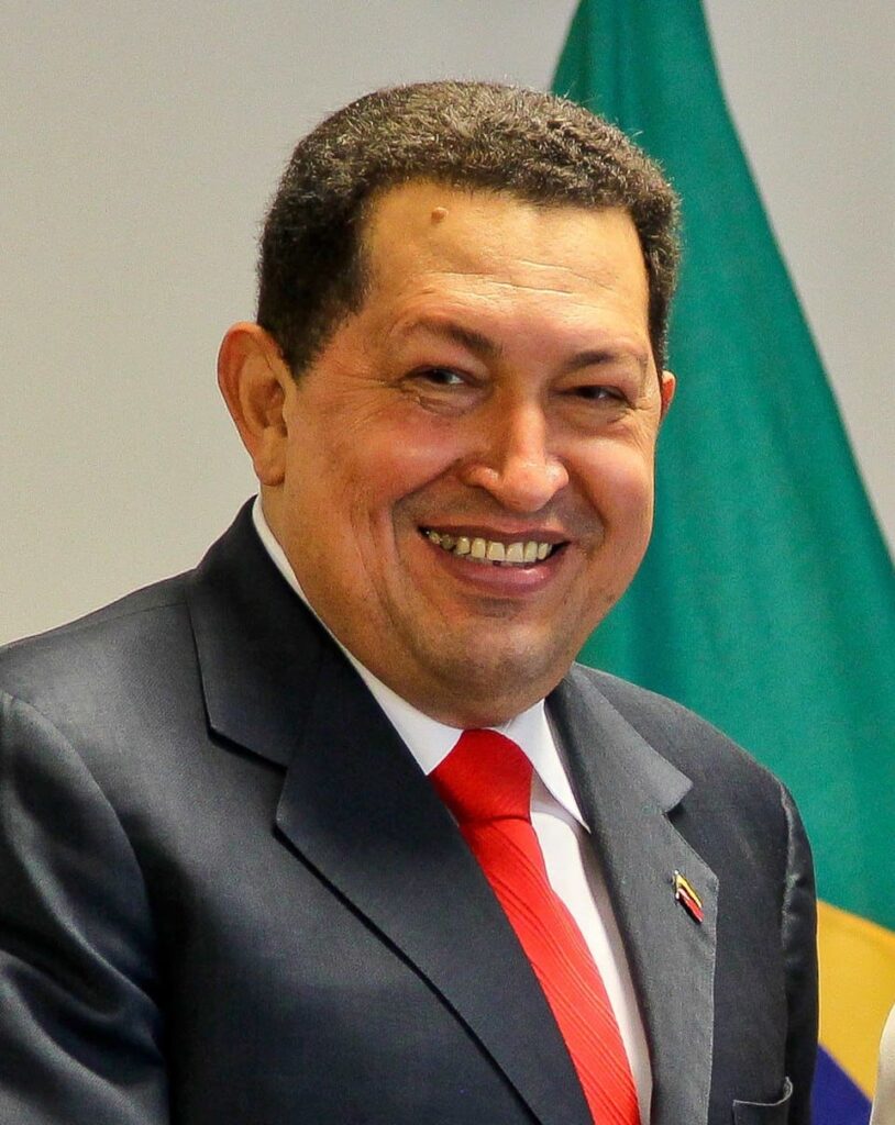 Portretfoto van Hugo Chávez uit 2011, president van Venezuela.
