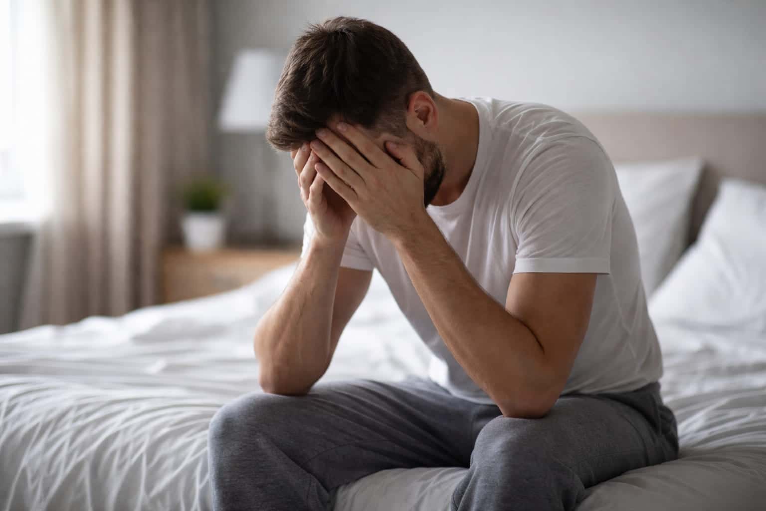 Man zit in zichzelf gekeerd en ervaart schaamte en innerlijke spanning